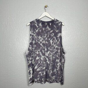 Lululemon Women 14 White Gray Tie Dye All Yours Tank crew Neck Muscle Tee